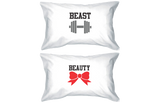 Beauty and Beast 300-Thread-Count Standard Size 21 x 30 Couple Pillowcases