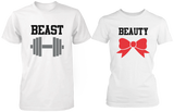 Beauty & Beast White Matching Couple Shirts (Set)