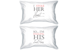 Stealing His Last Name Standard Size 21 x 30 Romantic Couple Pillowcases