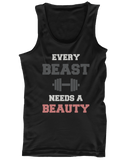 Beauty and Beast Need Each Other His and Her Matching Couple Tank Tops