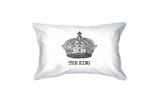King and Queen Crown Pillow Covers Standard Size 21 x 30 Couple Pillowcases