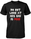 Do Not Look At Her & Him Matching Couple Shirts (Set)