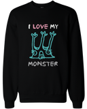I Love My Monster Couple Sweatshirts Funny Matching Outfit for Couples