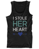 I Stole Her Heart, So I'm Stealing His Funny Matching Couple Tank Tops