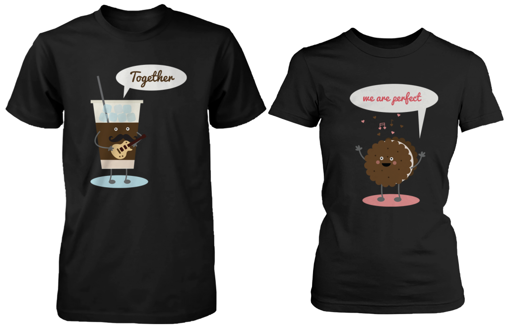 Ice Coffee & Cookie Together, We Are Perfect Matching Couple Shirts (his & hers Set)