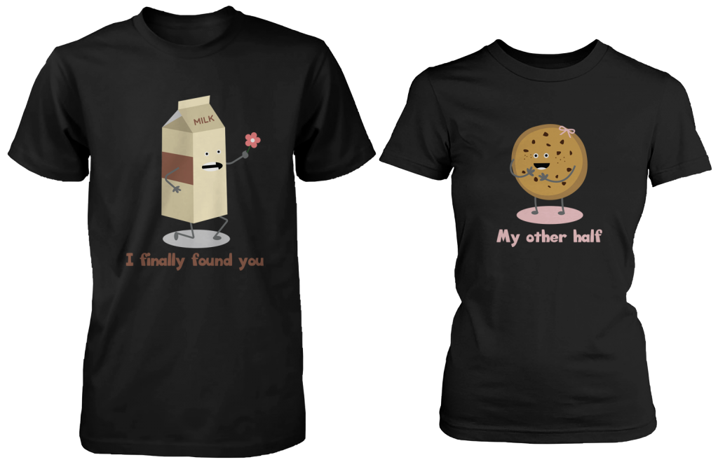 Milk & Chocochip Cookie I Finally Found You My Other Half Matching Couple Shirts (his & hers Set)