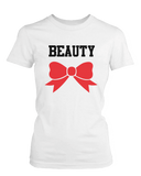 Beauty & Beast White Matching Couple Shirts (Set)