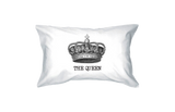 King and Queen Crown Pillow Covers Standard Size 21 x 30 Couple Pillowcases