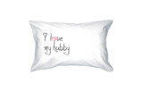 I Love My Hubby and Wifey Standard Size 21 x 30 Matching Couple Pillowcases