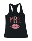 Mr Mustache and Mrs Lips Couple Tank Tops Cute Matching Tanks for Couples