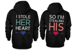 I Stole Her Heart, So I'm Stealing His Cute Matching Couple Hoodies