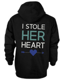 I Stole Her Heart, So I'm Stealing His Cute Matching Couple Hoodies