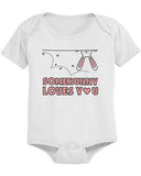 Somebunny Loves You Baby Bodysuit - Pre-Shrunk Cotton Snap-On Style Baby Bodysuit