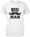 Dad and Baby Matching White T-Shirt and Bodysuit Set - Big Man and Little Man