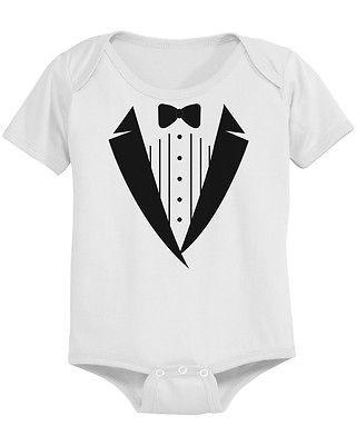 Cute Tuxedo Baby Bodysuit - Pre-Shrunk Cotton Snap-On Style Baby Onesie