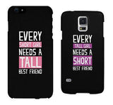 Short And Tall Cute BFF Matching Phone Cases For Best Friends Gift