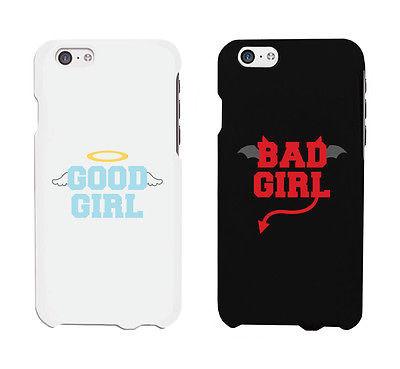 Bad Girl Good Girl White And Black Cute BFF Matching Phone Cases Gift