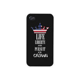 Pursuit Of Crown US Flag Phone Case Funny Independence Day Outfit