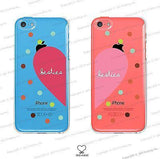 Besties Matching Clear Phone Case Set for BFF - iphone 4 5 5C Galaxy S3 S4 S5