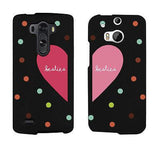 Besties Heart And Dots Pattern BFF Matching Phonecases Cute Phone cover