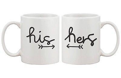 Arrow His And Hers Matching Couple Mugs - His and Hers Matching Coffee Cup