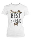Best Friend Blonde and Brunette Best Friends Matching BFF White Shirts