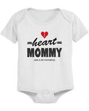 I Heart Mommy Cute Baby Bodysuit - Pre-Shrunk Cotton Snap-On Style Baby Bodysuit