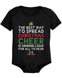 Cute Christmas Theme Baby Bodysuit - Pre-Shrunk Cotton Snap-On Style Baby Bodysuit