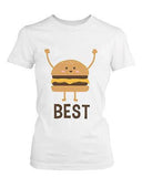 Burger and Fries BFF Shirts Best Friend Matching Tee Cute Friendship Tshirt