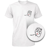 You Out Of My Heart Shirt For Men Pocket Printed Tee Cute Graphic T-shirt
