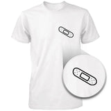 Cute Bandage Shirt Pocket Printed Men's Graphic T-Shirt for Wounded Heart