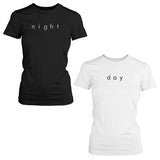 Night n Day Cute BFF Shirts Trendy Best Friends Black n White Matching Tees