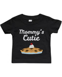 Mommy's Cutie Pie Baby Tee Cute Infant Black T Shirt Gift for Baby Shower