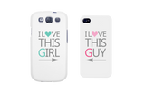 I Love This Girl & Guy Matching Couple White Phonecases (Set)
