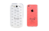 Beauty and Beast Patterned Matching Clear Phone Cases (Set)