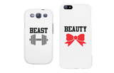 Beauty & Beast Matching Couple White Phonecases (Set)