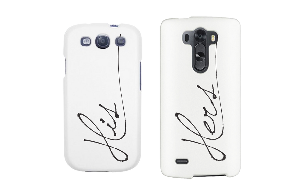 His and Hers Matching Couple White Phonecases (Set)