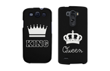 King and Queen Crown Matching Couple Phone Cases Gift for Couples