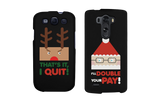 Angry Rudolph and Desperate Santa Matching Couple Phone Cases (Set)
