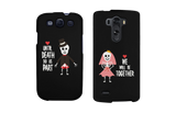 Skeleton Wedding Black Matching Couple Phone Cases Halloween Gifts