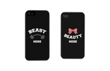 Beast Mode and Beauty Mode Black Matching Couple Phone Cases
