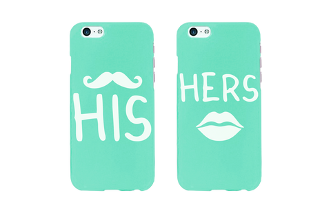 His And Hers Mint Couples Matching Cell Phone Cases for iPhone 6