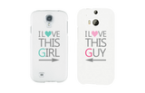 I Love This Girl & Guy Matching Couple White Phonecases (Set)