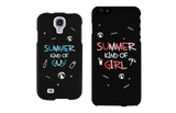 Summer Kind of Guy and Girl Black Matching Couple Phone Cases