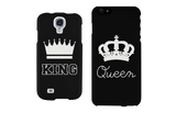 King and Queen Crown Matching Couple Phone Cases Gift for Couples
