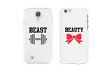 Beauty & Beast Matching Couple White Phonecases (Set)