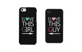 I Love This Girl & Guy Matching Couple Black Phonecases (Set)