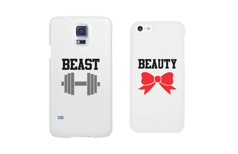 Beauty & Beast Matching Couple White Phonecases (Set)