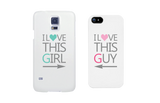 I Love This Girl & Guy Matching Couple White Phonecases (Set)