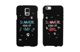 Summer Kind of Guy and Girl Black Matching Couple Phone Cases